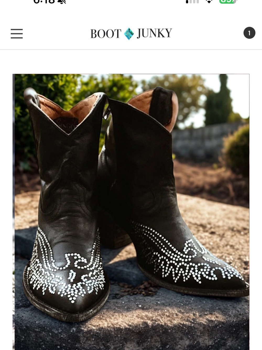 Old Gringo Black Rhinestone Western Boots